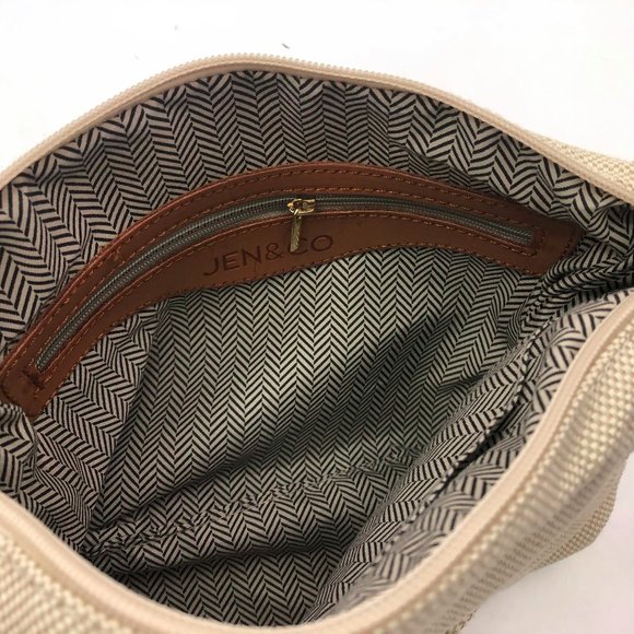 Jen & Co Madison Handwoven Bag in Bag Handwoven BohoTote & Smaller Crossbody Bag - Picture 5 of 7